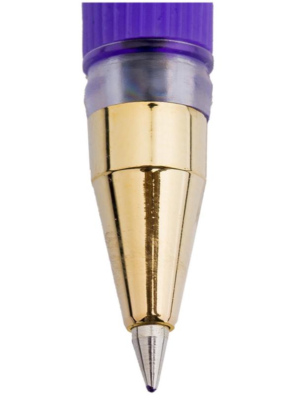 Ручка шариковая MunHwa MC Gold, узел 0.5 мм, чернила фиолетовые, штрихкод на ручке
