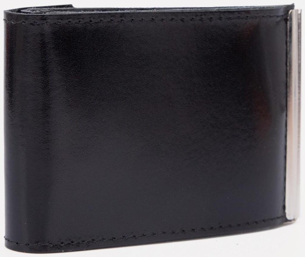 Зажим для купюр, отдел для монет, цвет чёрный