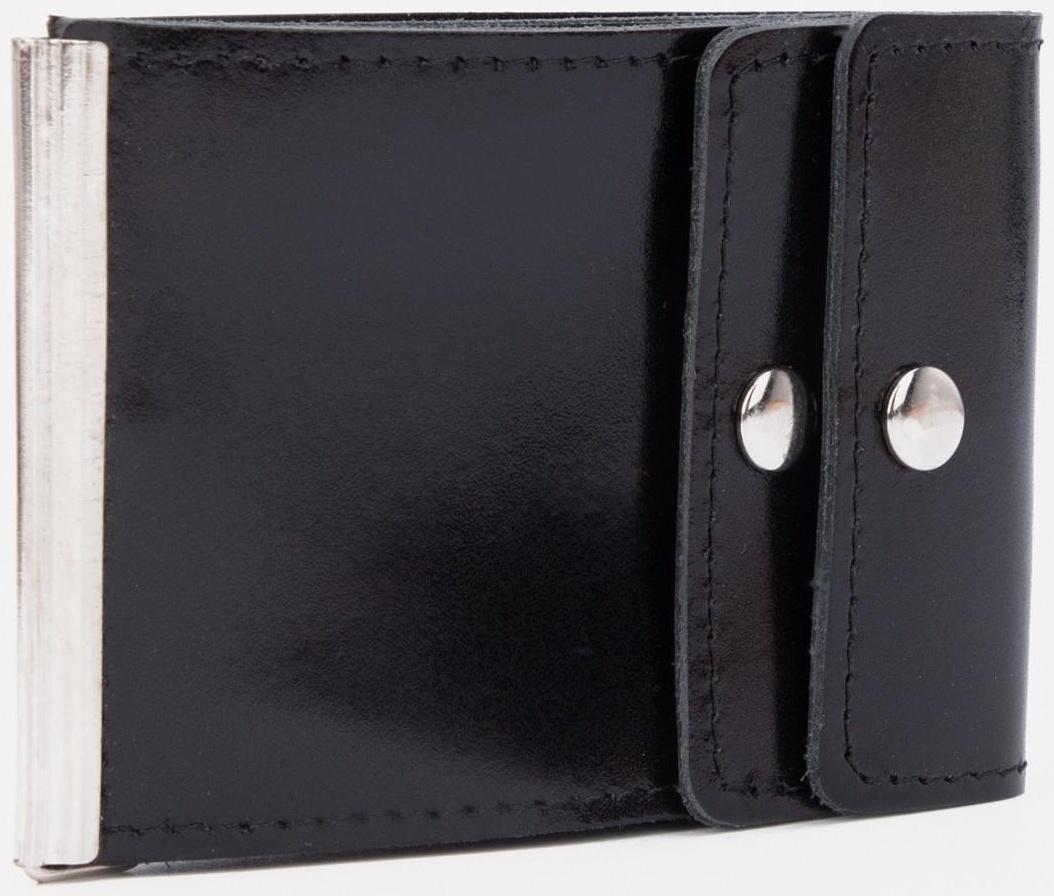 Зажим для купюр, отдел для монет, цвет чёрный