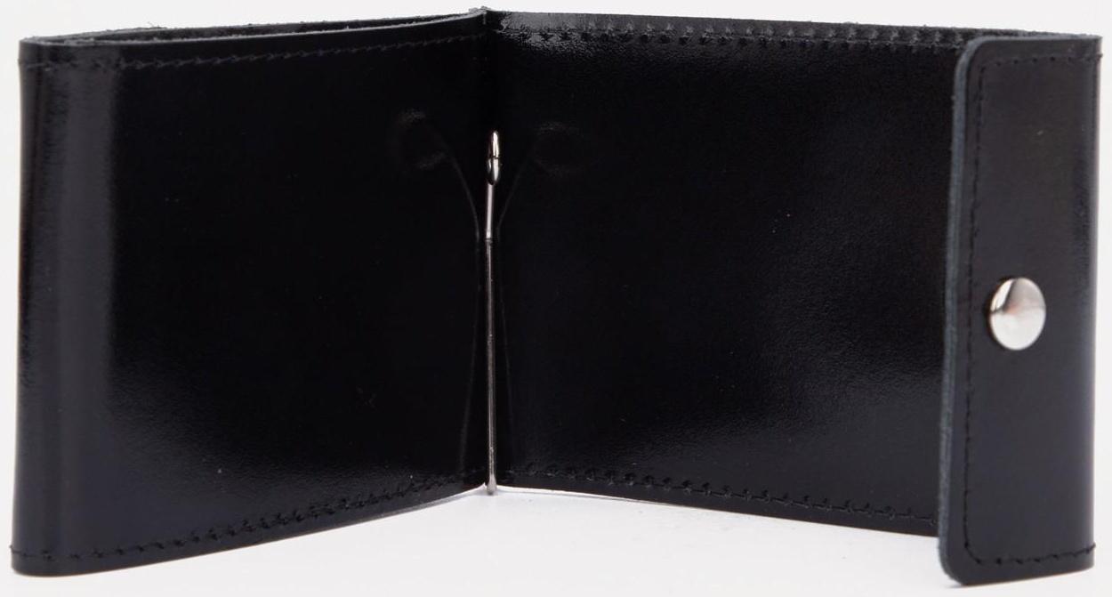 Зажим для купюр, отдел для монет, цвет чёрный