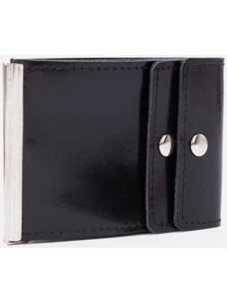 Зажим для купюр, отдел для монет, цвет чёрный