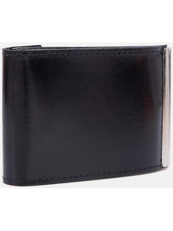 Зажим для купюр, отдел для монет, цвет чёрный