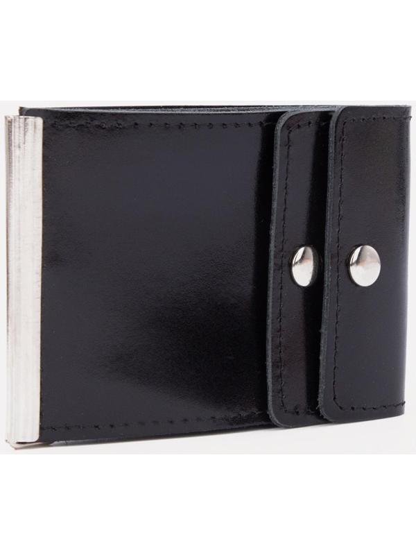 Зажим для купюр, отдел для монет, цвет чёрный