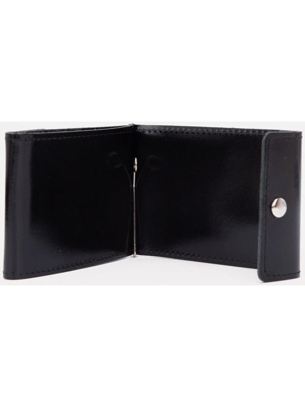 Зажим для купюр, отдел для монет, цвет чёрный