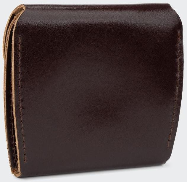 Монетница на кнопке, цвет коричневый