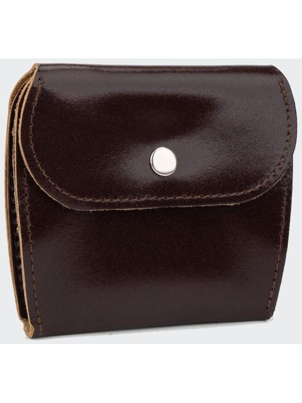 Монетница на кнопке, цвет коричневый