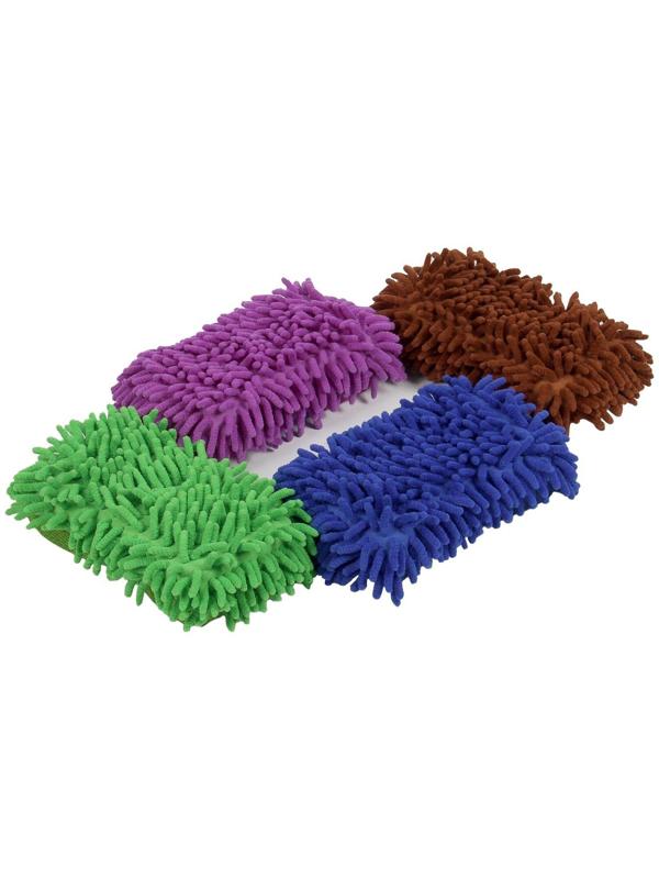 Губка для мытья авто, 20×11 см, микрофибра, микс