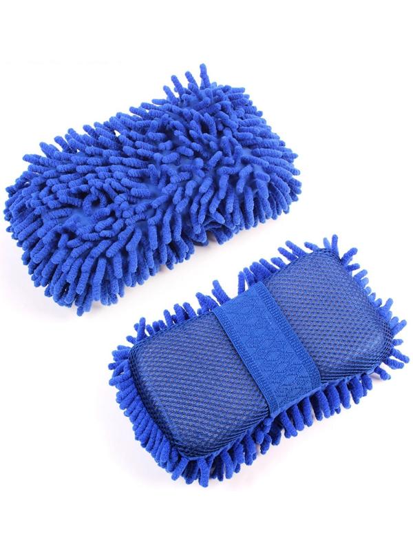 Губка для мытья авто, 20×11 см, микрофибра, микс