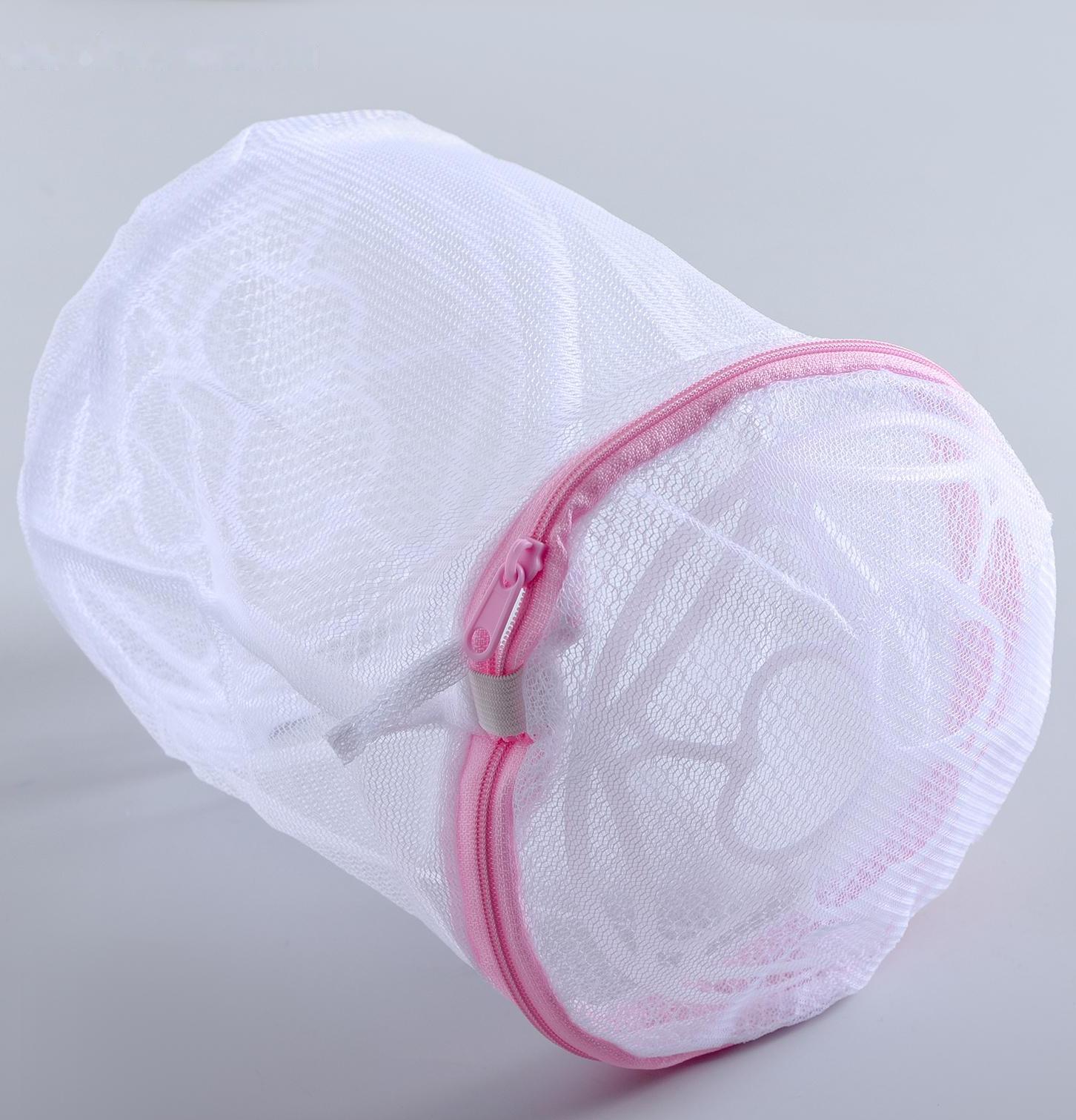 Мешок для стирки белья с диском Доляна, 15×15×19 см, мелкая сетка, цвет белый