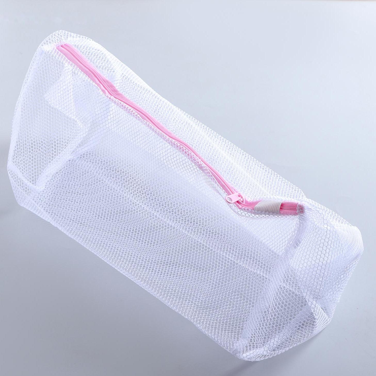 Мешок для стирки белья Доляна, 22×33×19 см, крупная сетка, цвет белый