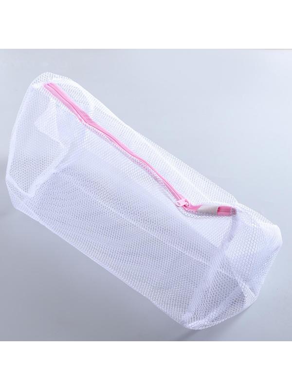 Мешок для стирки белья Доляна, 22×33×19 см, крупная сетка, цвет белый