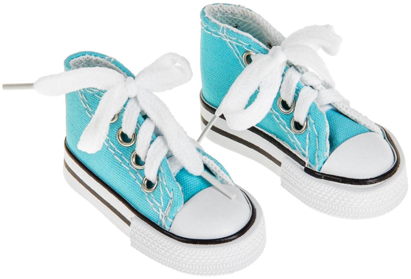 Кеды для кукол, длина подошвы 7,5 см, цвет голубой