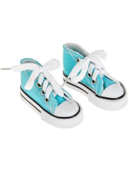 Кеды для кукол, длина подошвы 7,5 см, цвет голубой