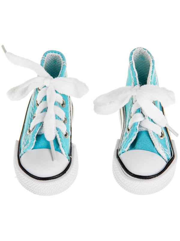 Кеды для кукол, длина подошвы 7,5 см, цвет голубой