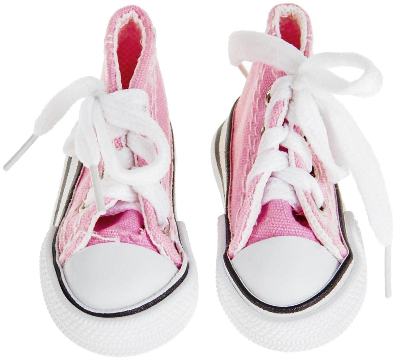 Кеды для кукол, длина подошвы 7,5 см, цвет розовый