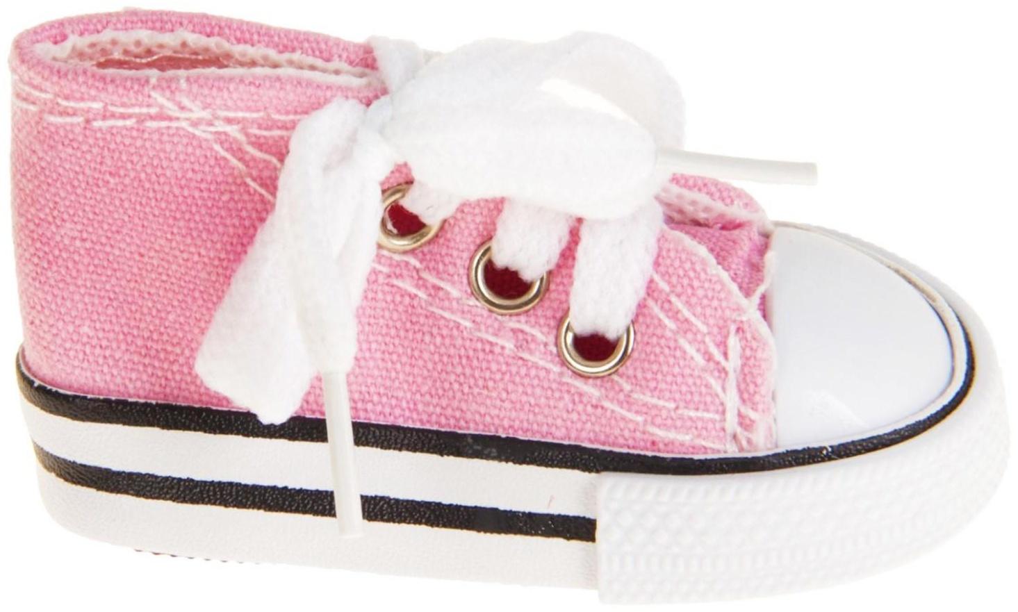 Кеды для кукол, длина подошвы 7,5 см, цвет розовый