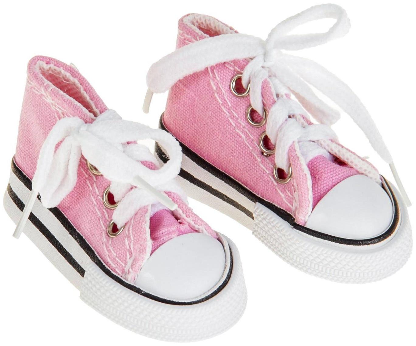 Кеды для кукол, длина подошвы 7,5 см, цвет розовый