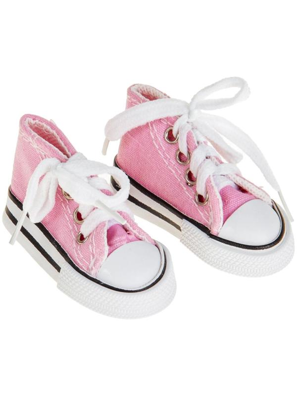 Кеды для кукол, длина подошвы 7,5 см, цвет розовый