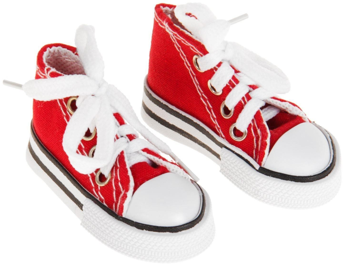 Кеды для кукол, длина подошвы 7,5 см, цвет красный