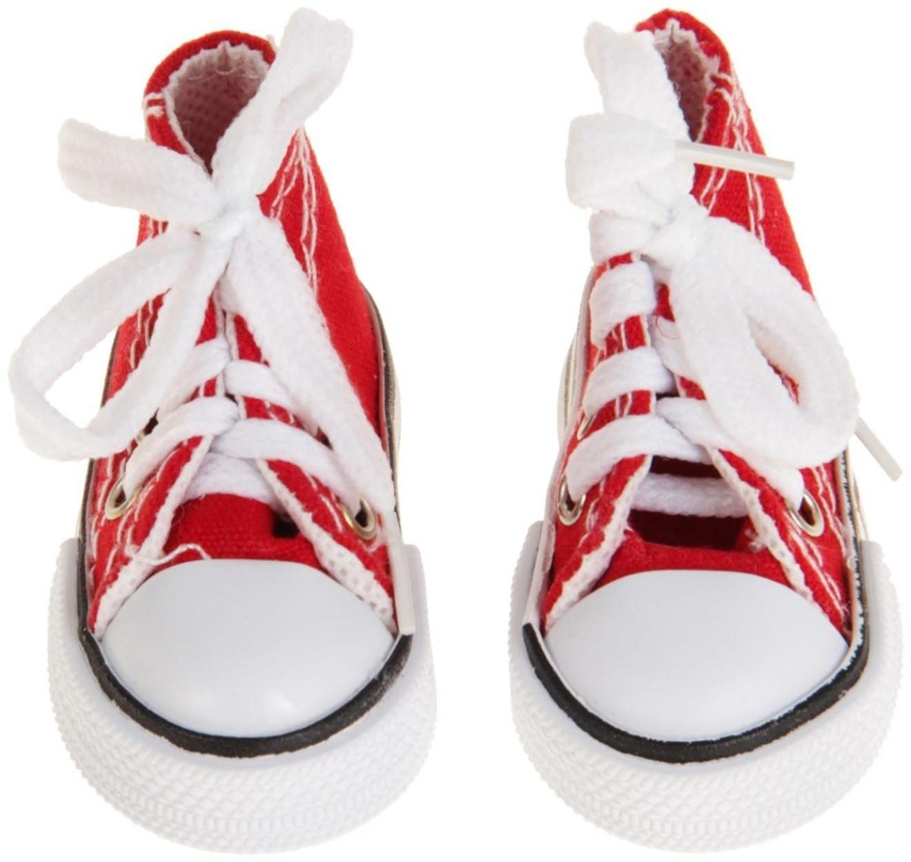 Кеды для кукол, длина подошвы 7,5 см, цвет красный