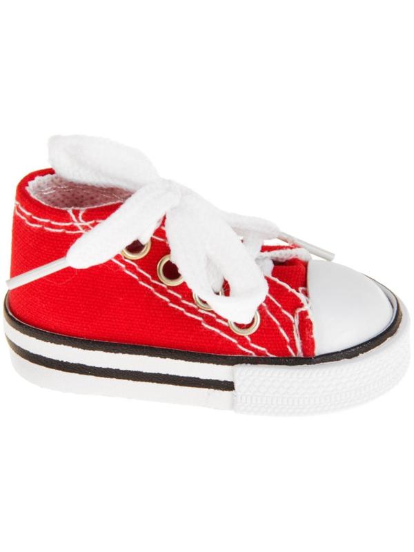 Кеды для кукол, длина подошвы 7,5 см, цвет красный