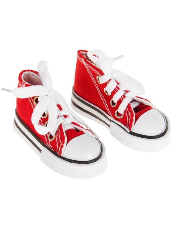 Кеды для кукол, длина подошвы 7,5 см, цвет красный