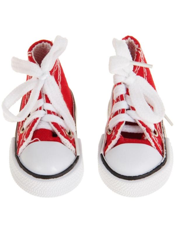 Кеды для кукол, длина подошвы 7,5 см, цвет красный