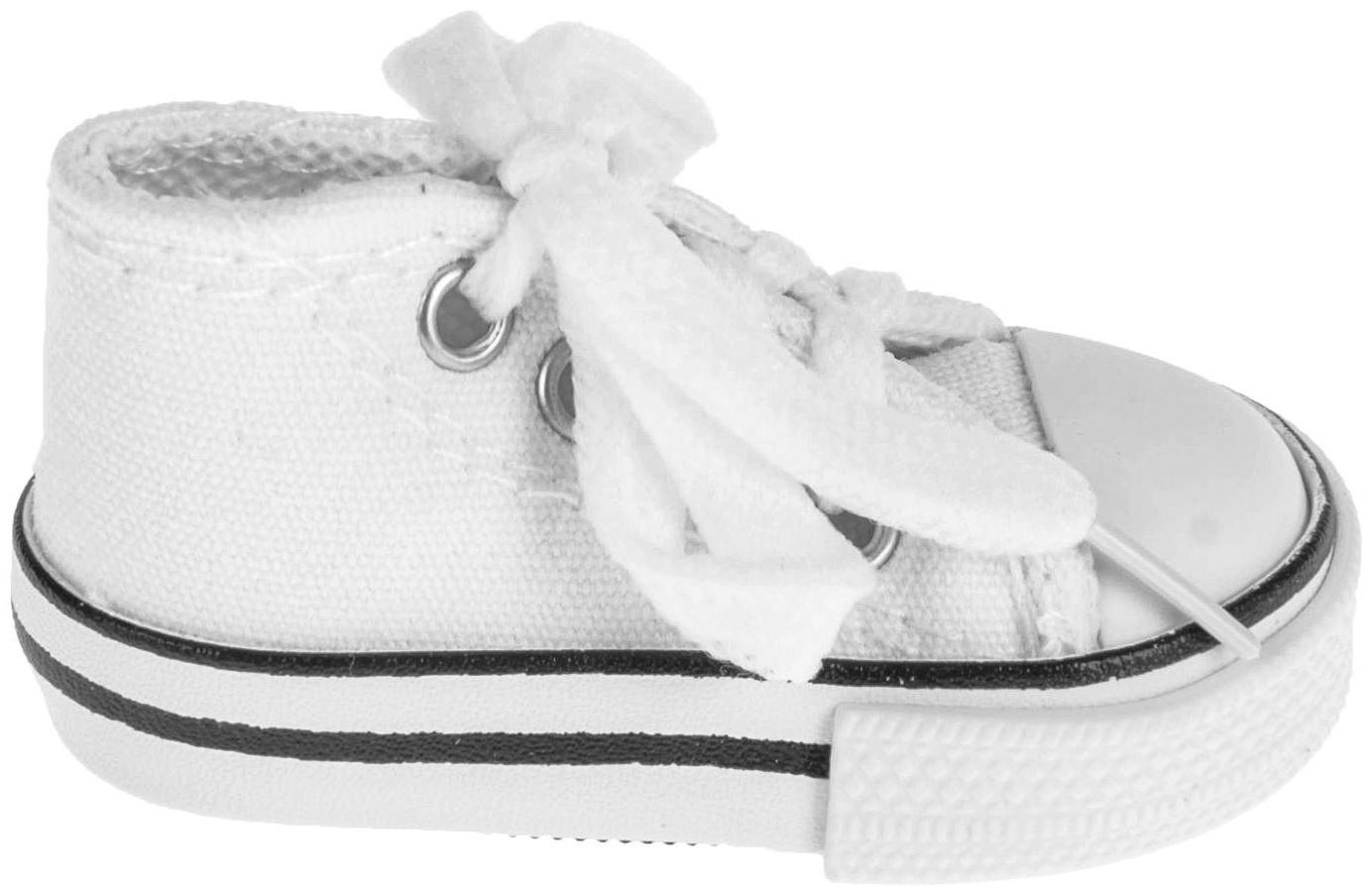 Кеды для кукол, длина подошвы 7,5 см, цвет белый