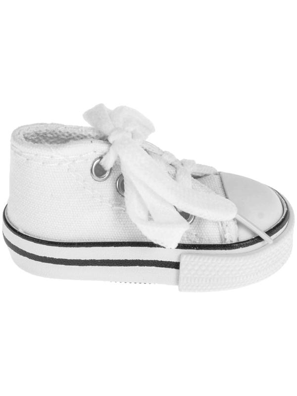 Кеды для кукол, длина подошвы 7,5 см, цвет белый