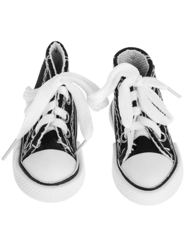 Кеды для кукол, длина подошвы 7,5 см, цвет чёрный