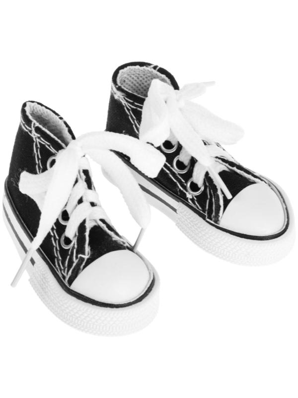 Кеды для кукол, длина подошвы 7,5 см, цвет чёрный