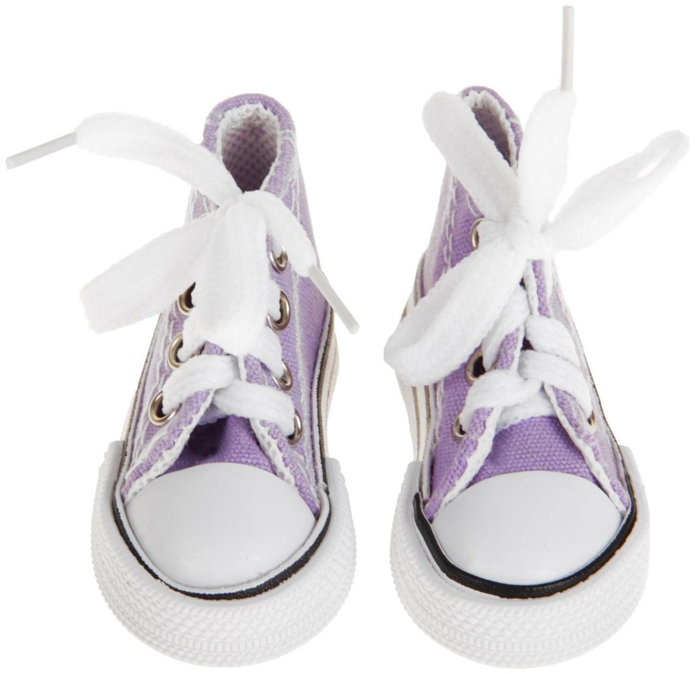 Кеды для кукол, длина подошвы 7,5 см, цвет фиолетовый