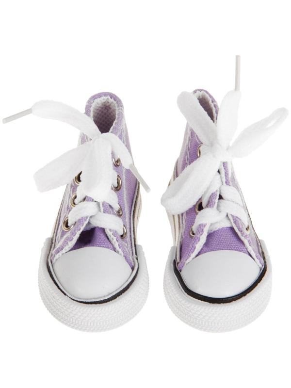 Кеды для кукол, длина подошвы 7,5 см, цвет фиолетовый