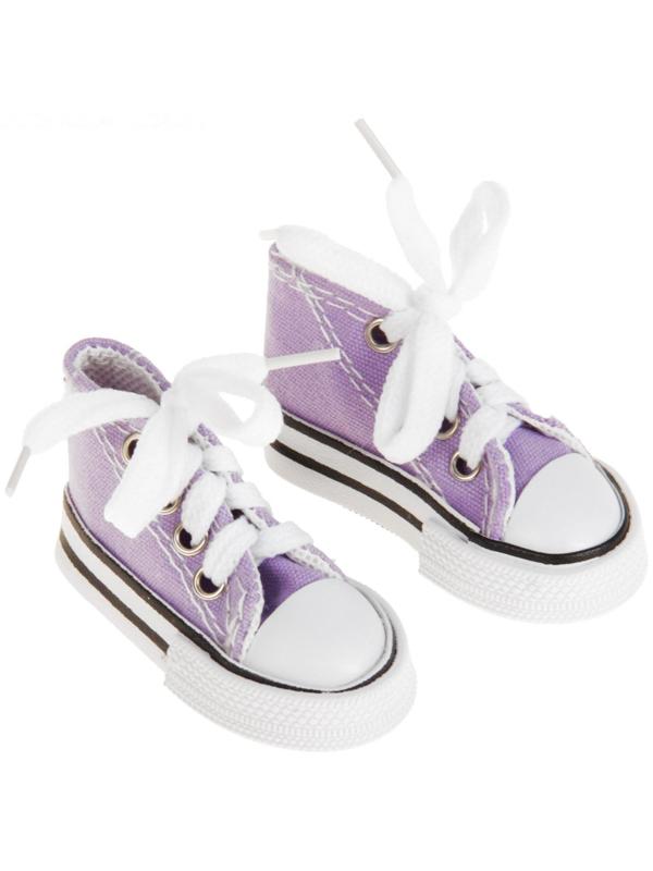 Кеды для кукол, длина подошвы 7,5 см, цвет фиолетовый