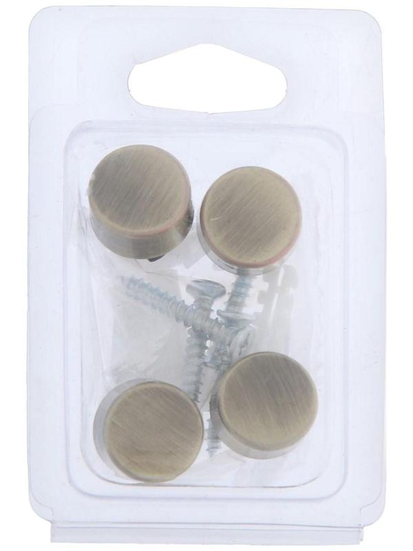 Зеркалодержатель (арт.1189), d=17 мм, без сверления, цвет бронза, 4 шт.