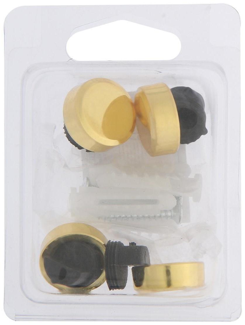 Зеркалодержатель, d=20 мм, без сверления, цвет золото, 4 шт.