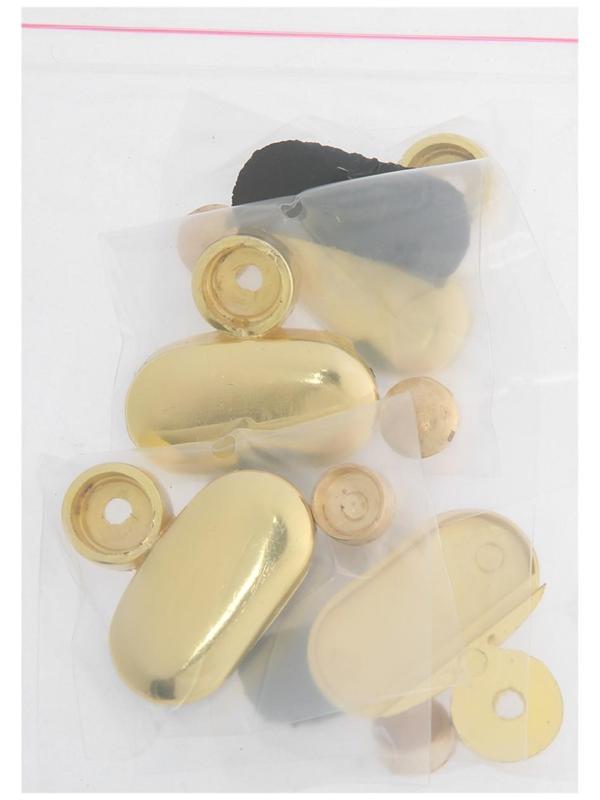 Зеркалодержатель (арт.2025), без сверления, цвет золото, 4 шт.