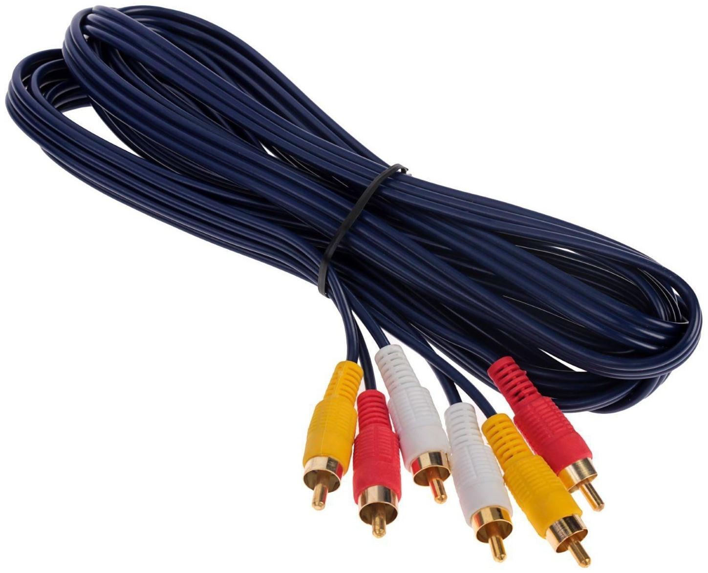 Кабель LuazON KDGN-003, 3xRCA (M) - 3xRCA (M), 3 м