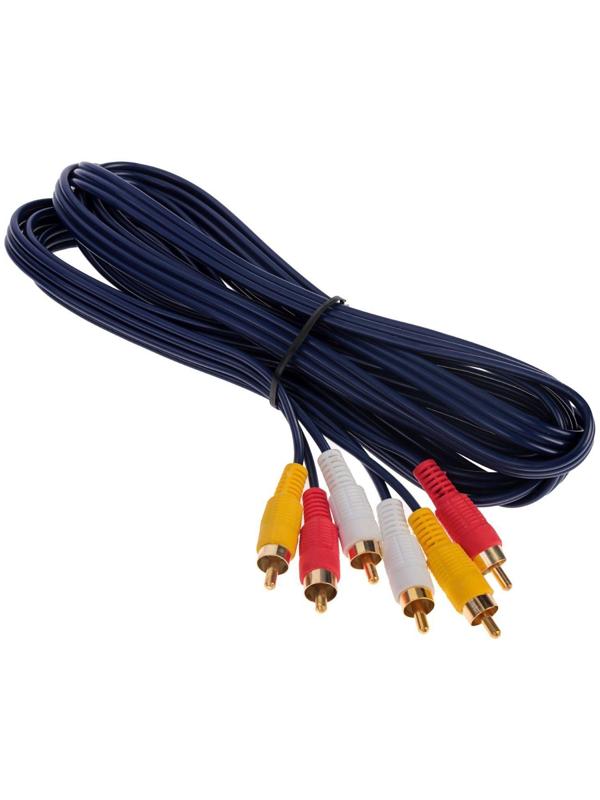 Кабель LuazON KDGN-003, 3xRCA (M) - 3xRCA (M), 3 м