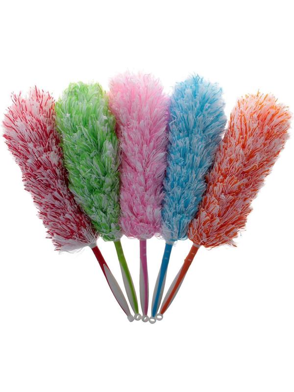 Щётка для удаления пыли Доляна «Антистатик», 55 см, рабочая часть 35 см, микрофибра, цвет МИКС