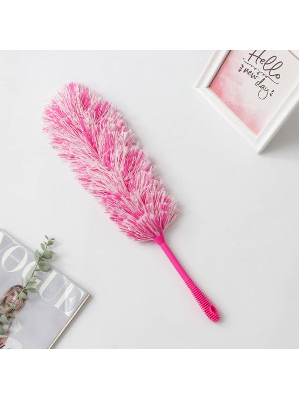 Щётка для удаления пыли Доляна «Антистатик», 55 см, рабочая часть 35 см, микрофибра, цвет МИКС