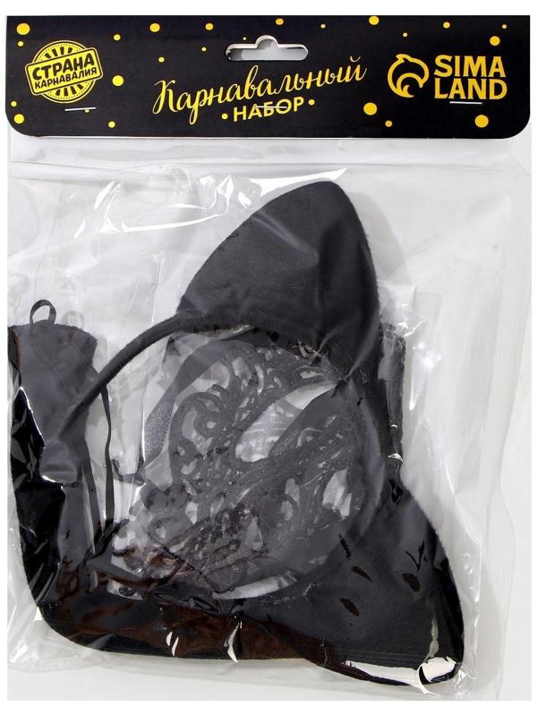 Карнавальный костюм взрослый «Женщина - кошка», ободок, хвостик, маска