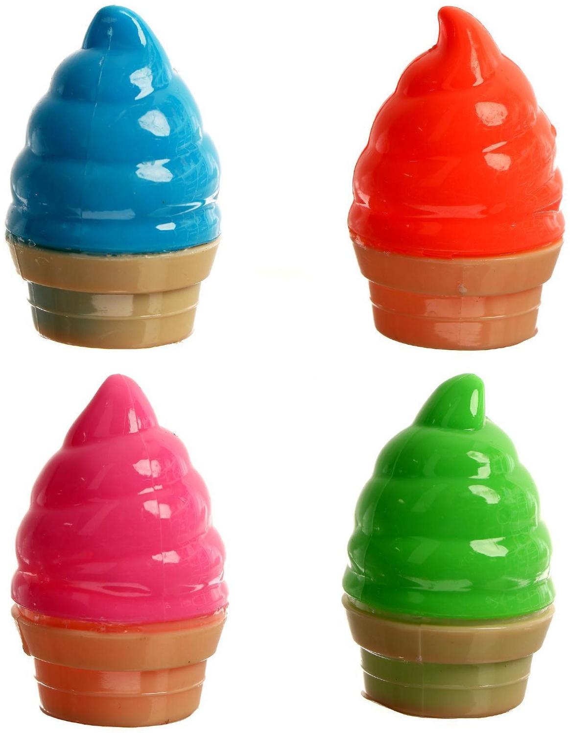 Лизун «Мороженое», твёрдый, цвета МИКС