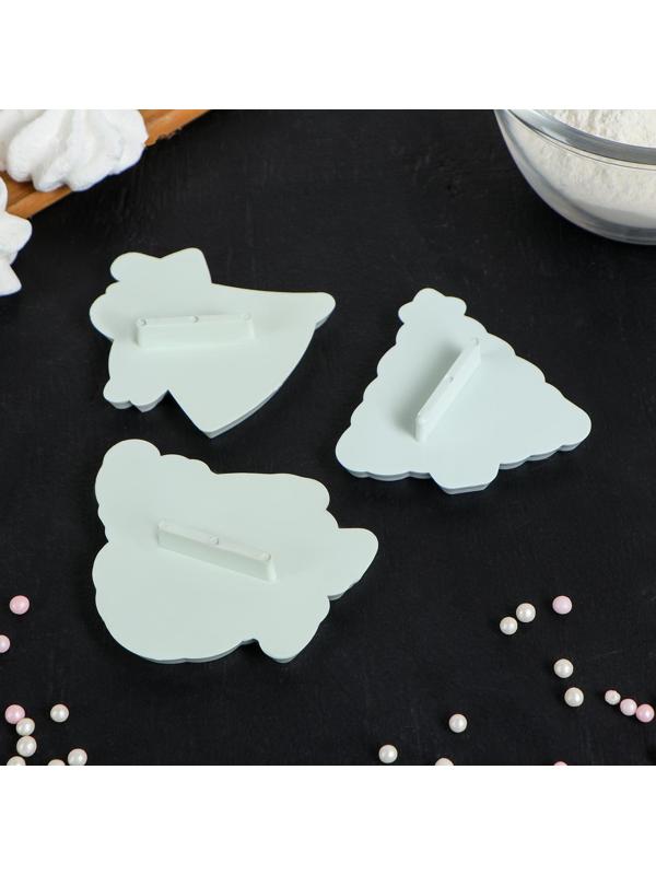 Набор плунжеров кондитерских Доляна «Новый год», 3 шт