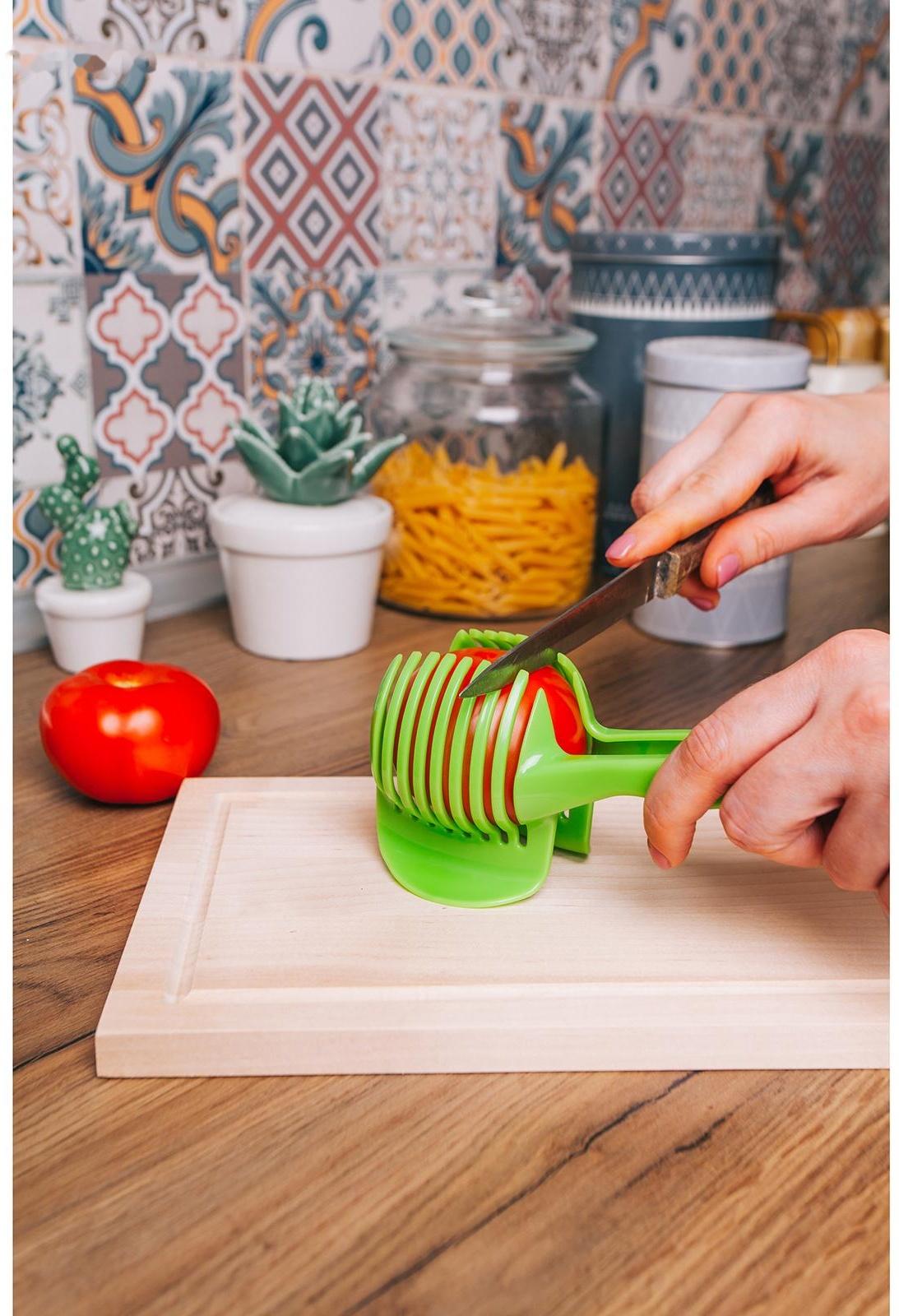 Щипцы для нарезки томатов Доляна, 18×8 см, цвет МИКС