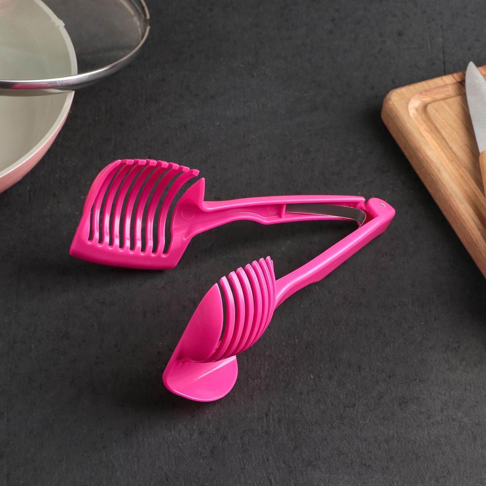 Щипцы для нарезки томатов Доляна, 18×8 см, цвет МИКС