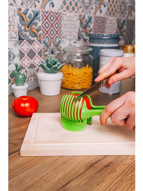 Щипцы для нарезки томатов Доляна, 18×8 см, цвет МИКС