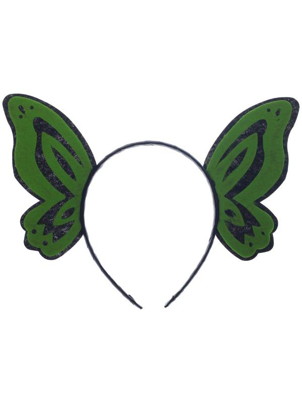 Карнавальный ободок «Бабочка», цвет зелёный