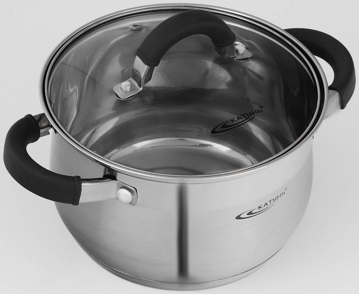 Набор посуды «Ирида», 3 предмета: кастрюли 2,9 л, 3,9 л, ковш 1,9 л, капсульное дно, крышки