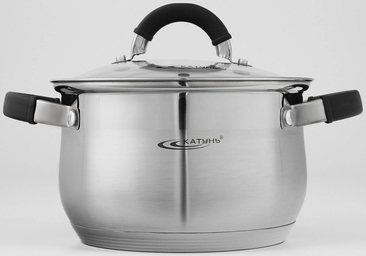 Набор посуды «Ирида», 3 предмета: кастрюли 2,9 л, 3,9 л, ковш 1,9 л, капсульное дно, крышки